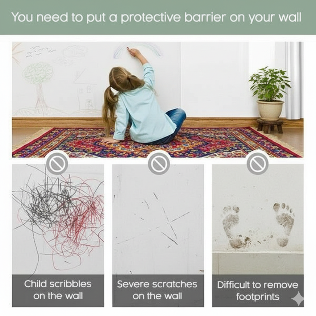 🛡️ Transparent Wall Protection Film (Self-Adhesive | Buy 1 Get 1 Free)