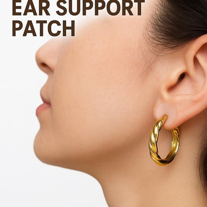 100 Pcs Invisible Earlobe Support Patches – Keep Your Earrings Light & Comfortable | Perfect for Heavy Jhumkas, Big Hoops & Long Earrings - Wowsack