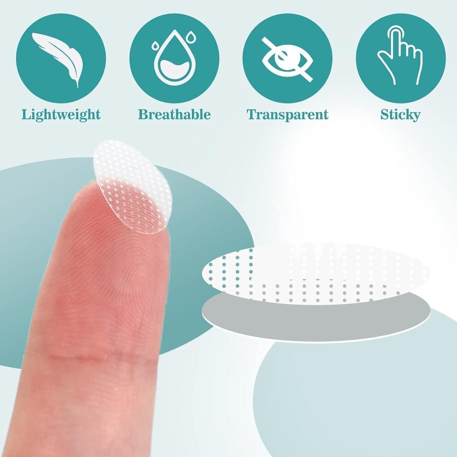 100 Pcs Invisible Earlobe Support Patches – Keep Your Earrings Light & Comfortable | Perfect for Heavy Jhumkas, Big Hoops & Long Earrings - Wowsack