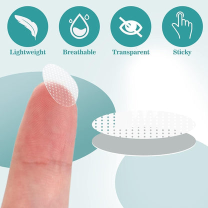 100 Pcs Invisible Earlobe Support Patches – Keep Your Earrings Light & Comfortable | Perfect for Heavy Jhumkas, Big Hoops & Long Earrings - Wowsack